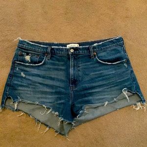 Abercrombie & Fitch high rise mom jean shorts